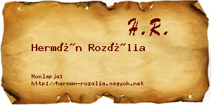 Hermán Rozália névjegykártya